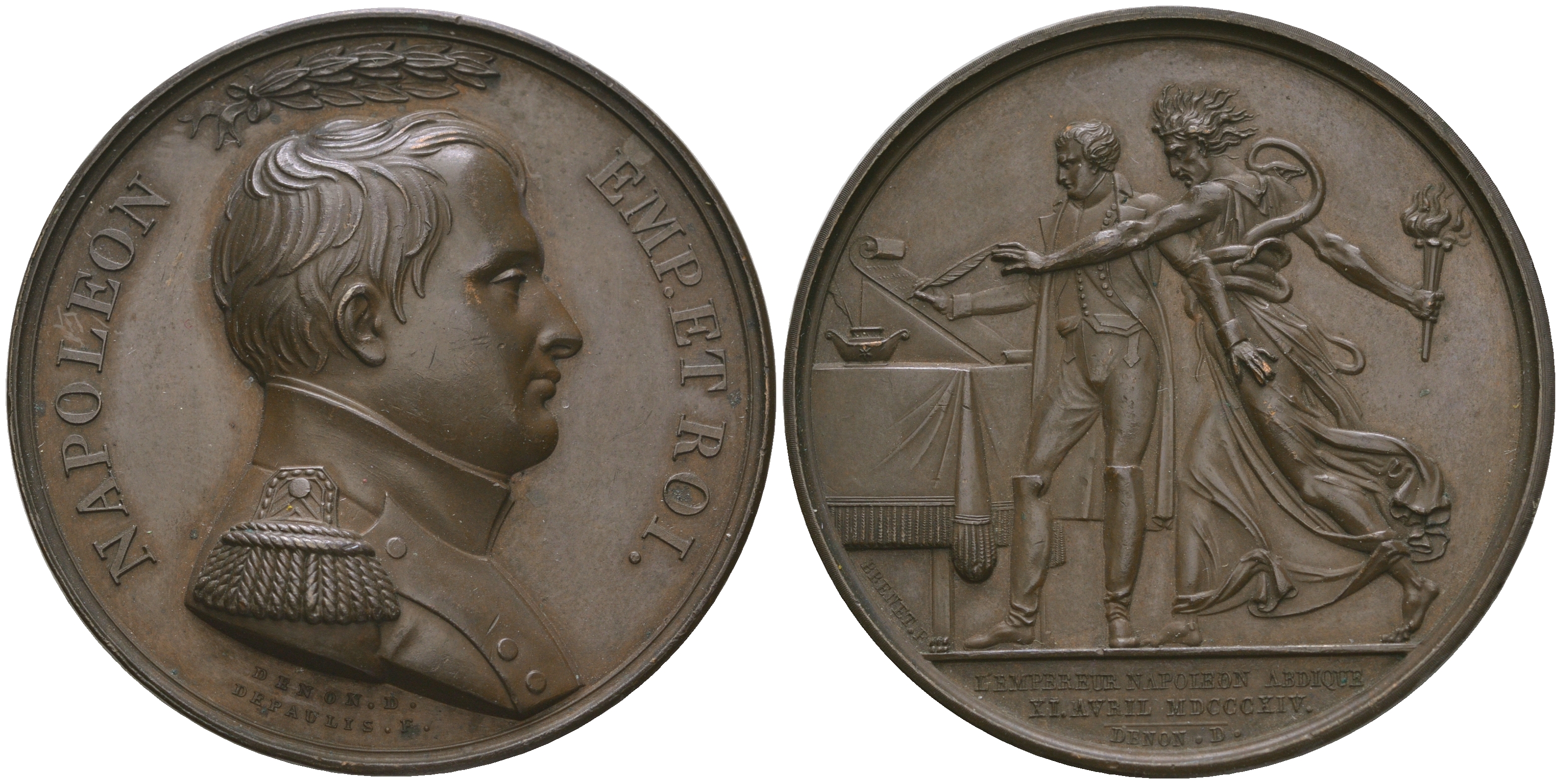 Набор бронзовых французских медалей и медальонов 1810 года. Оригинальный комплект. 0-0-00