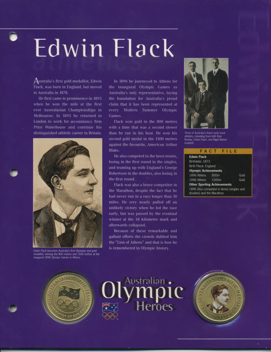 Австралия набор медалей олимпийские герои Австралии 1987 Бетти Катберт, Херб Эллиот, Эдвин Флэк, команда гребли 1992 и 1996, Дон Фрейзер, Шейн Гоулд, Марджори Джексон, Сьюзан О'Нил, Кирен Перкинс, Джиллиан Ролтон, Мюррей Роуз 14-01-01-09