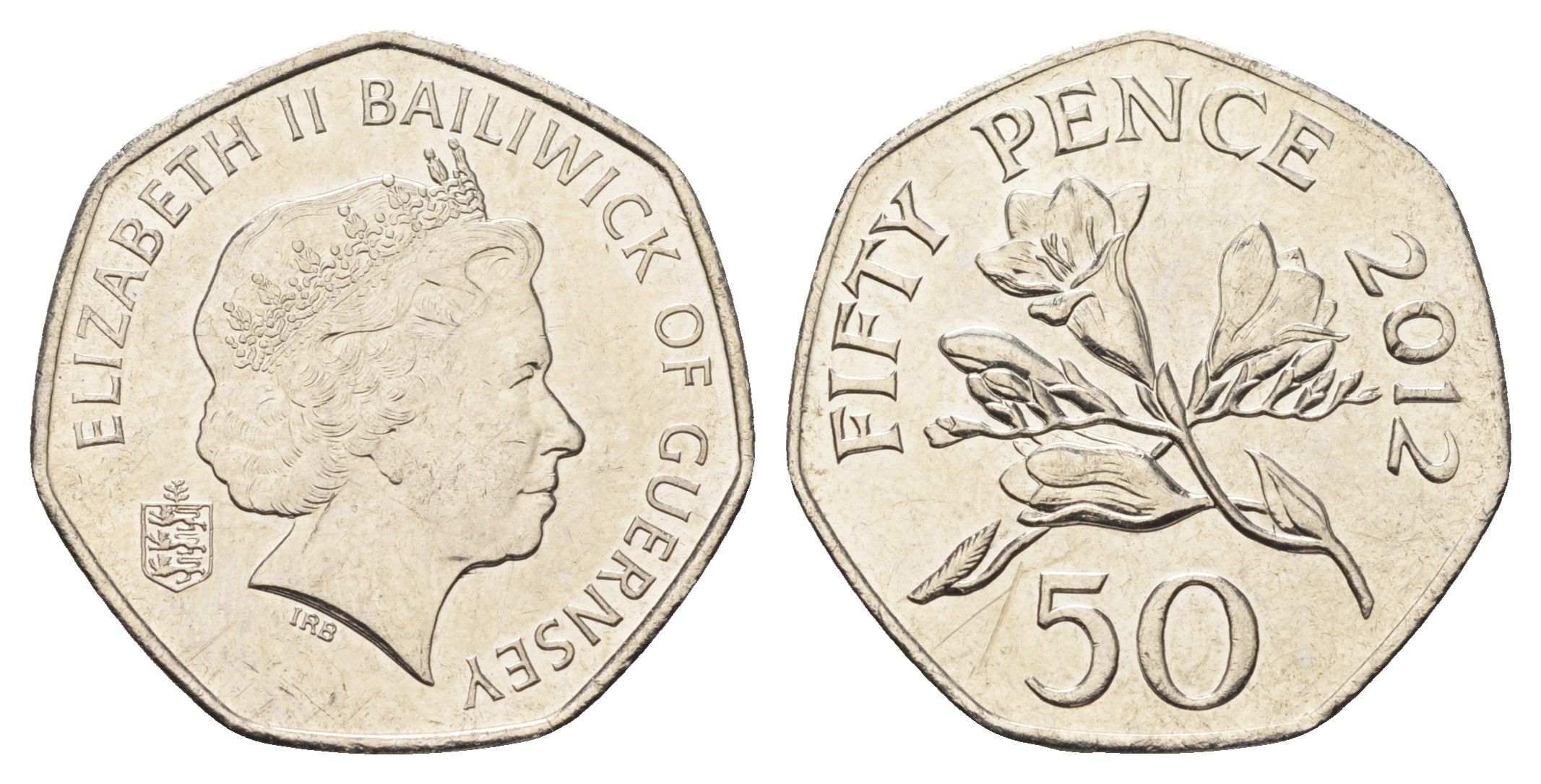 Гернси 50 пенсов 2012 KM 156 медно-никель UNC 4660-852