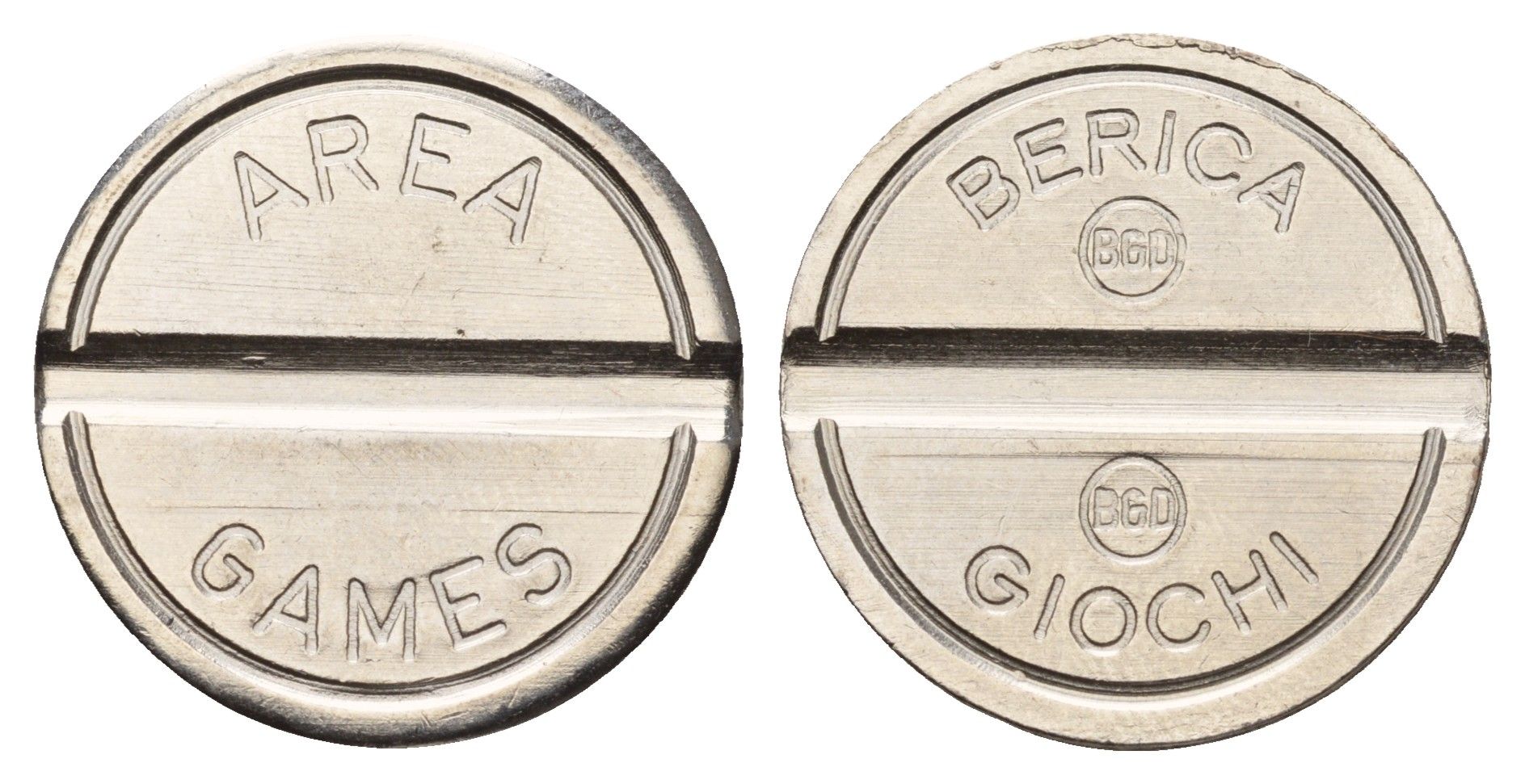 Италия жетон Area Games диаметр 24 мм, вес 5,5 гр нержавеющая сталь 4670-714