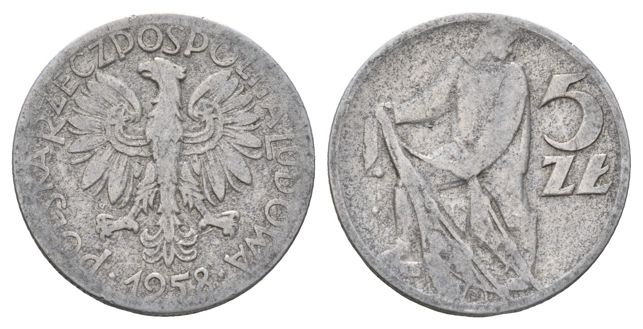 Польша 5 злотых 1958 Y 47 алюминий 4652-754