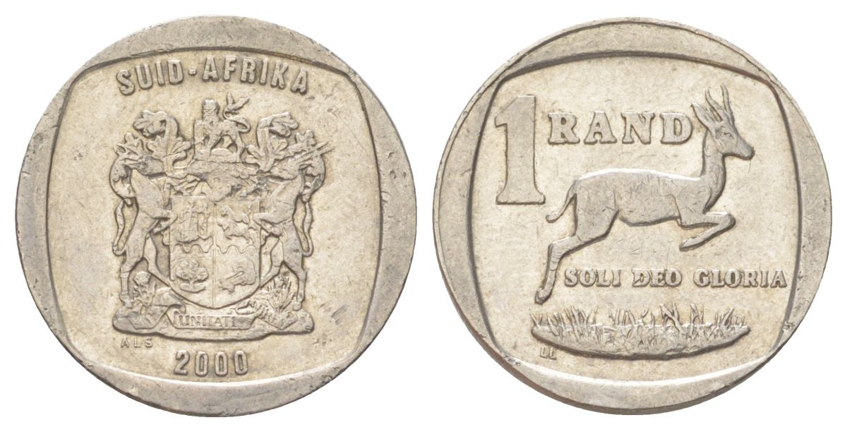 ЮАР 1 ранд 2000 KM 164 медь плакированная никелем 4627-355