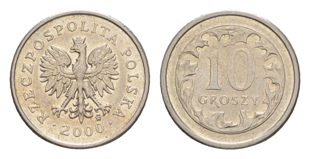 Польша 10 грошей 2000 Y 279 медно-никель UNC 4625-732