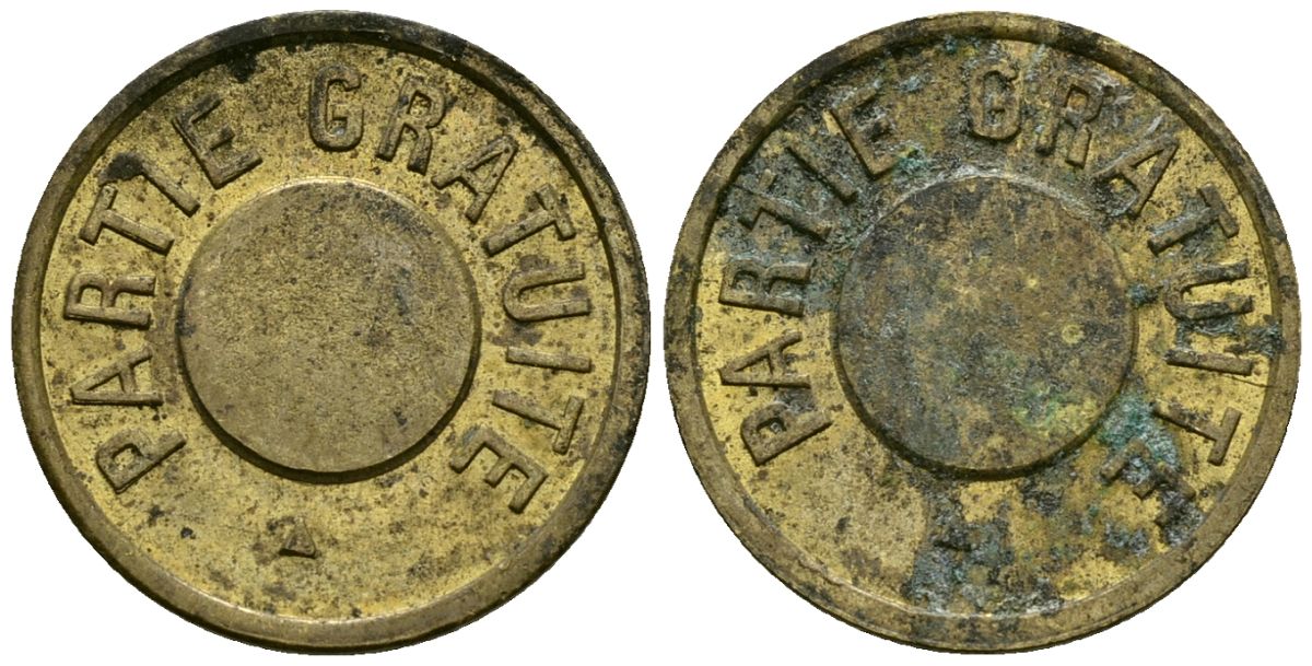 Франция жетон XIX-XX век вход на вечеринку латунь 4166-1337