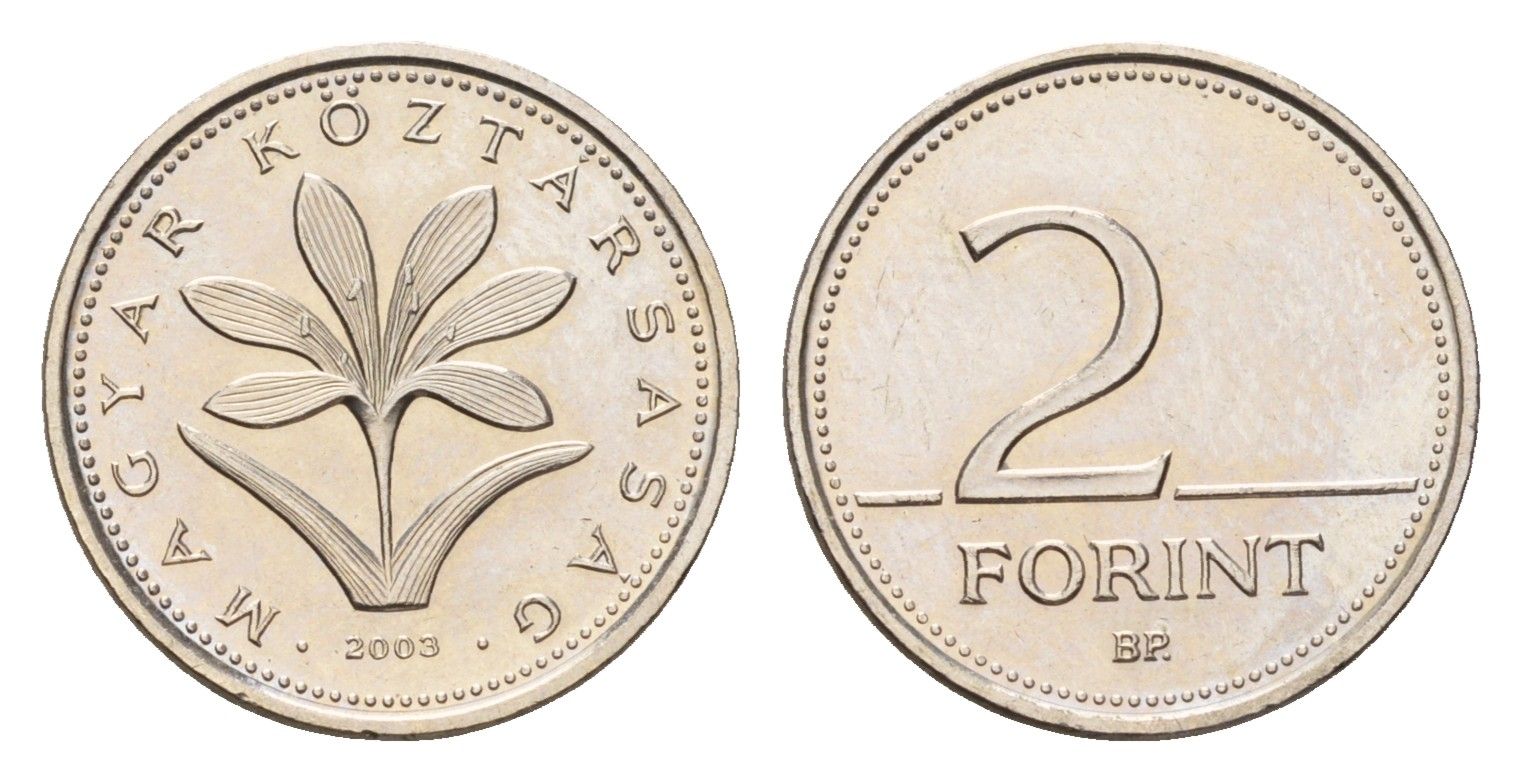 Венгрия 2 форинта 2003 BP KM 693 медно-никель UNC 4685-711