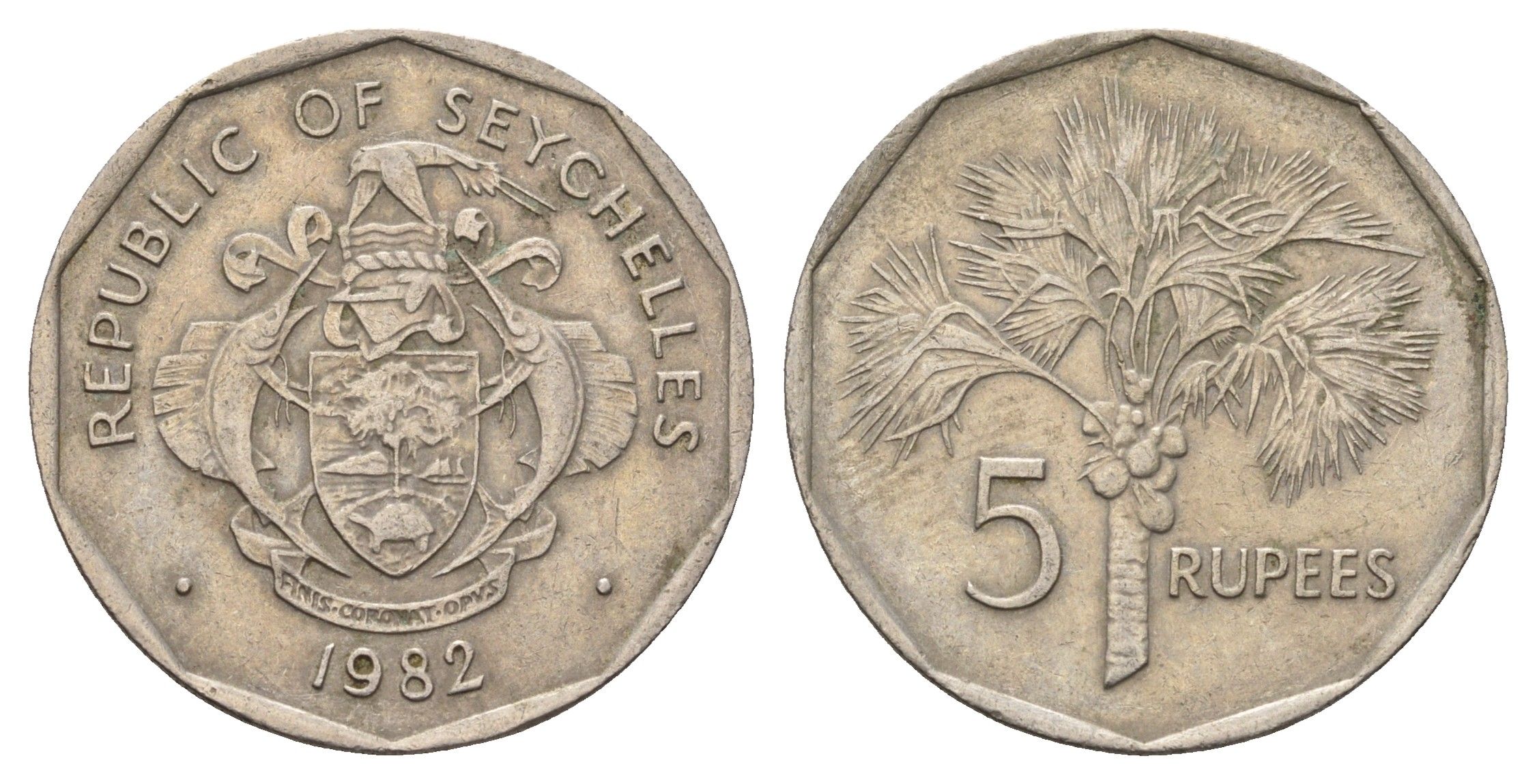 Сейшельские Острова (Сейшелы) 5 рупия 1982 KM 51 медно-никель 4703-532