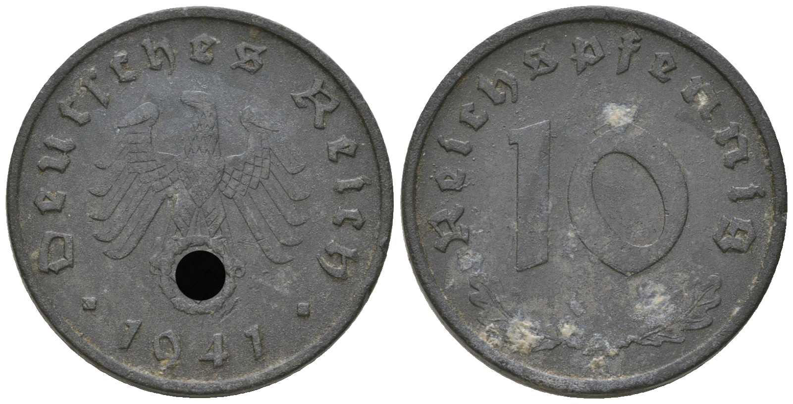 Германия 10 рейхспфеннигов 1941 A KM 101, J. 371 цинк    4656-133