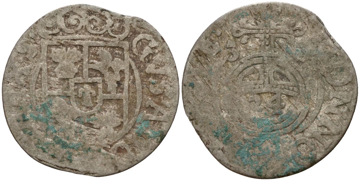 Польша, Эльбинг 3 полкера (1/24 талера) 163s Густав II Адольф (1621-1632) Kop 9602-9607 серебро 4160-228