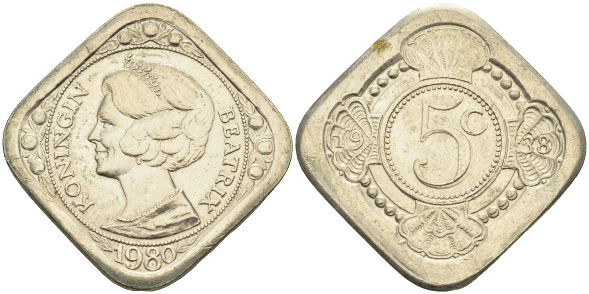 Нидерланды жетон 1980 коронация королевы Беатрикс медно-никель UNC 4586-724