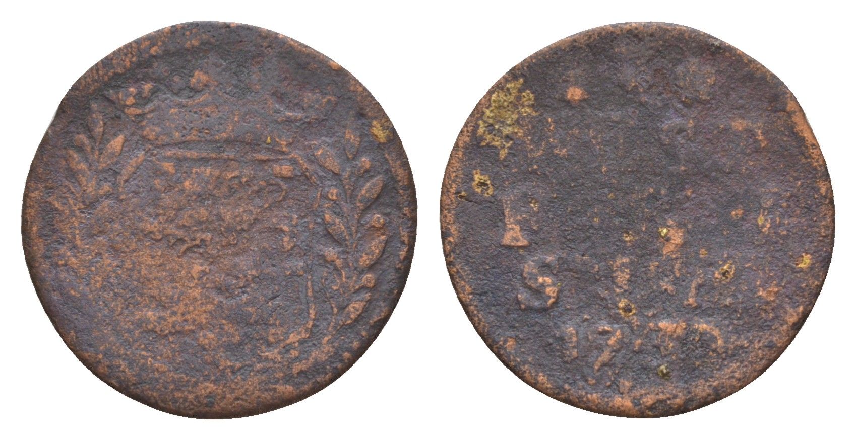 Нидерланды, Голландская Республика, Западная Фрисландия 1 дуит 1780 KM 125 медь 4655-562