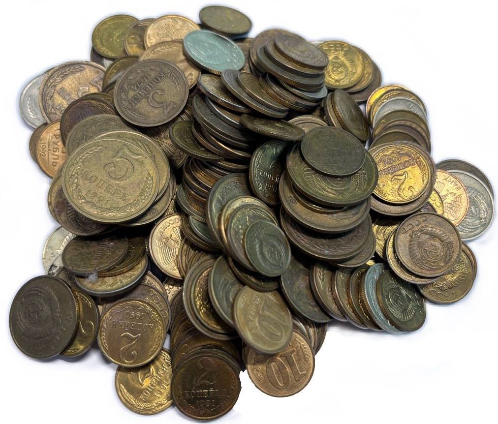 СССР и Россия лот из 800 грамм монет 7-5-2-25