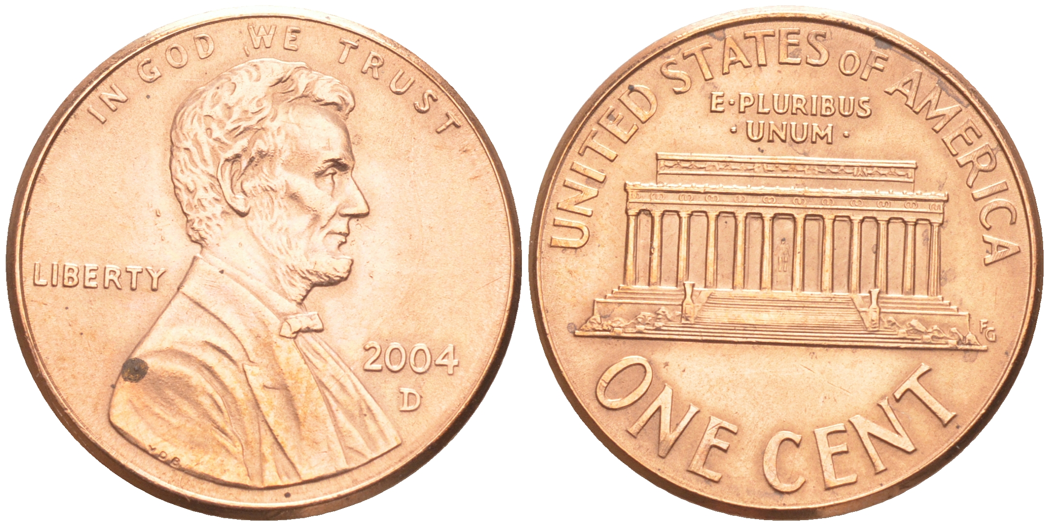 США 1 ЦЕНТ 2003 ЛИНКОЛЬН KM 201b цинк плакированный медью UNC 187-746