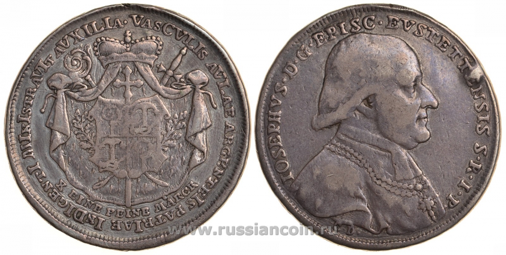 Эйхштадт 1 талер 1796 CD KM 97, Dav. 2213 серебро 00-819-39