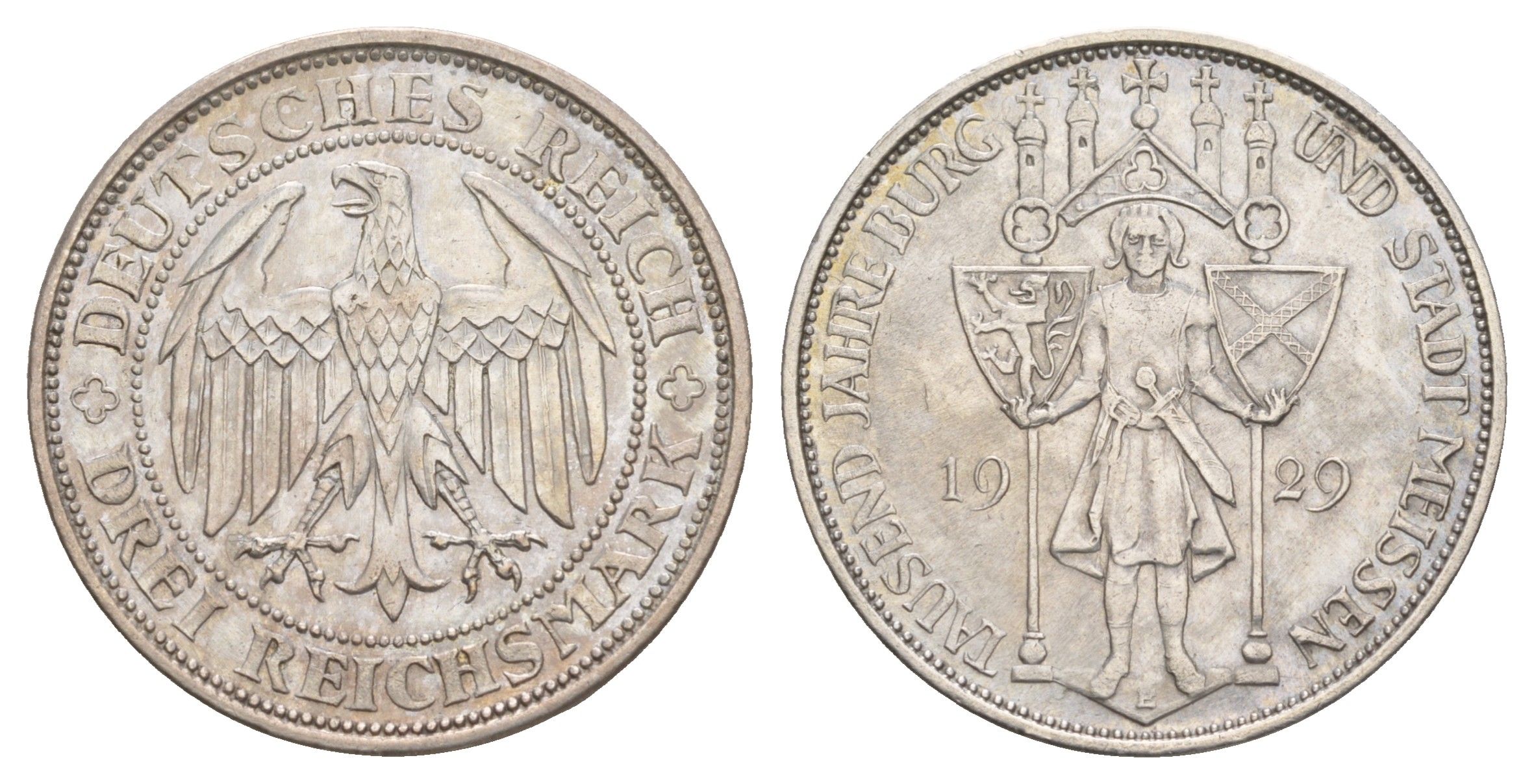 Германия 3 рейхсмарки 1929 1000 лет Мейсену KM 65 серебро 1525-1034