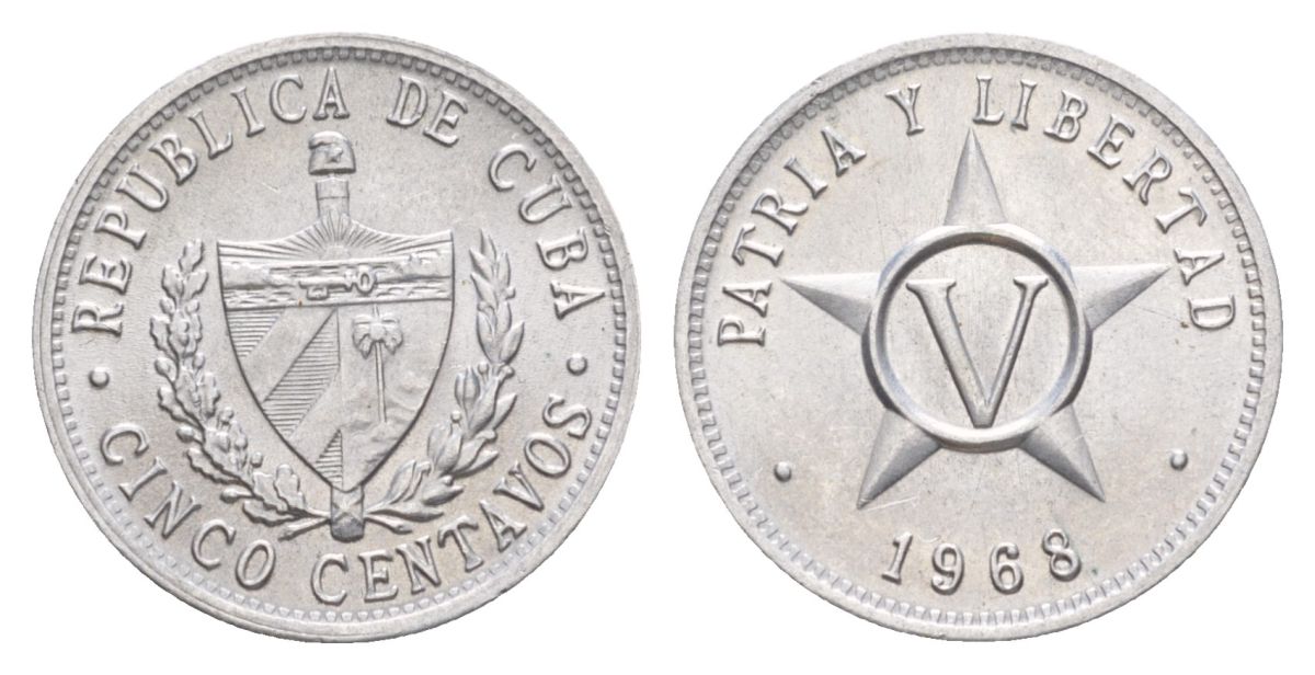 Куба 5 сентаво 1963 KM 34 алюминий UNC 4627-1217