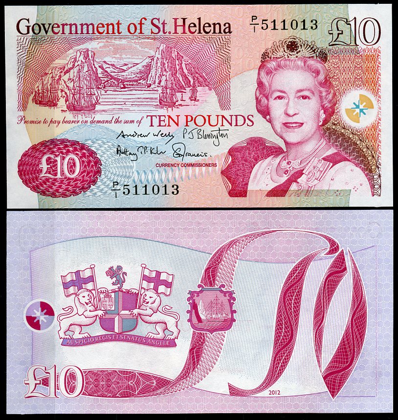 Остров Святой Елены 10 фунтов 2012 Елизавета II (1952-2022), Джеймстаун Pick 12 b бумага UNC (пресс)   451-716-1