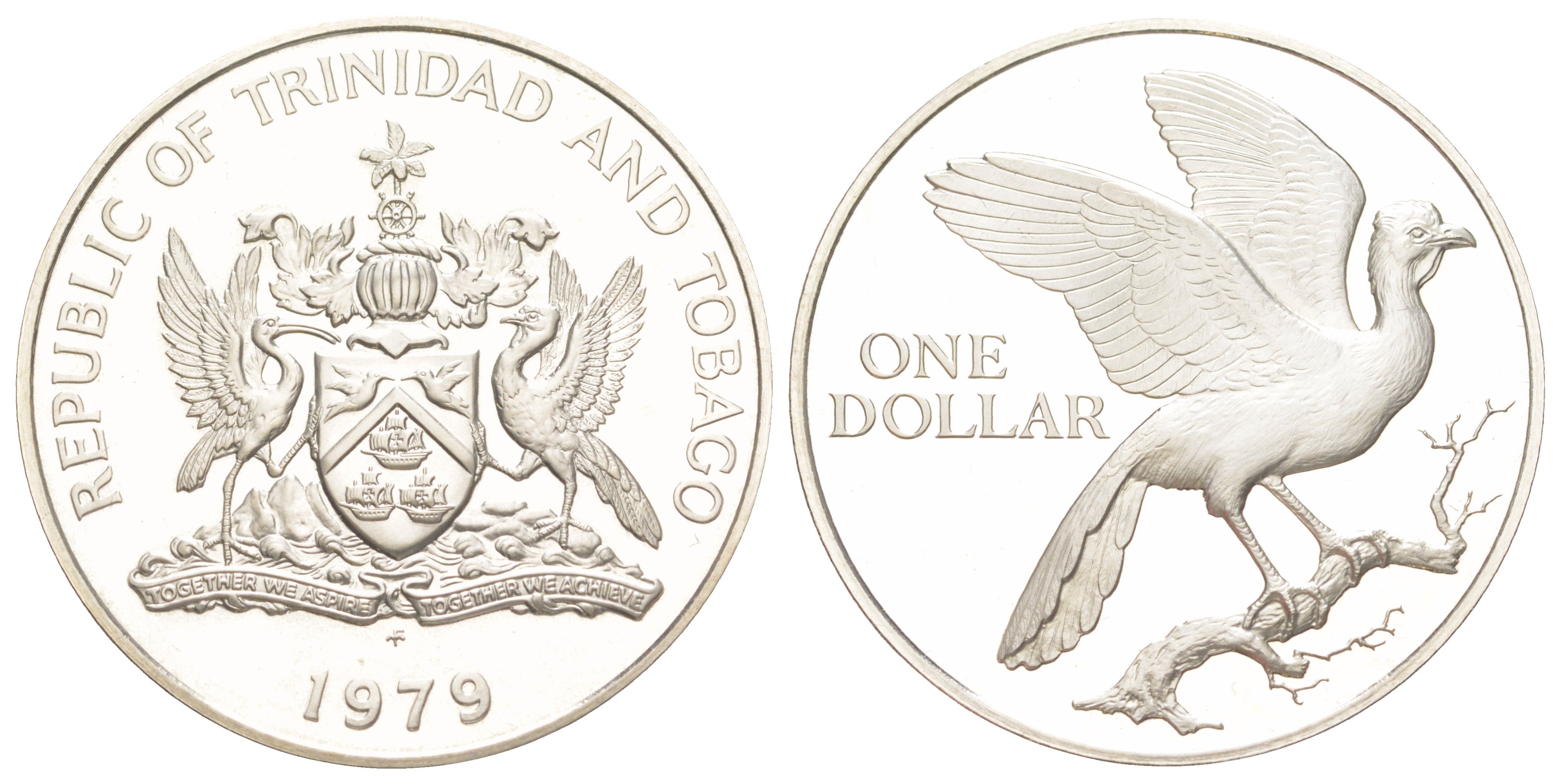 Тринидад и Тобаго 1 доллар 1979 тираж 3.270 экземпляров KM 34 медно-никель PROOF 3711-321