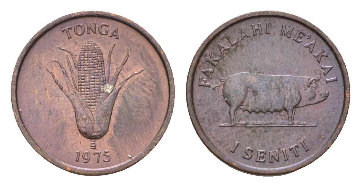 Тонга 1 сенити 1975 ФАО KM 42 бронза UNC 4160-816