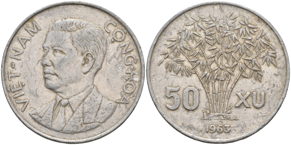 Южный Вьетнам 50 су 1963 KM 6 алюминий 4367-622