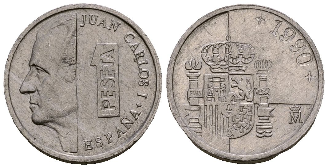 Испания 1 песета 1990 KM 832 алюминий 4173-711