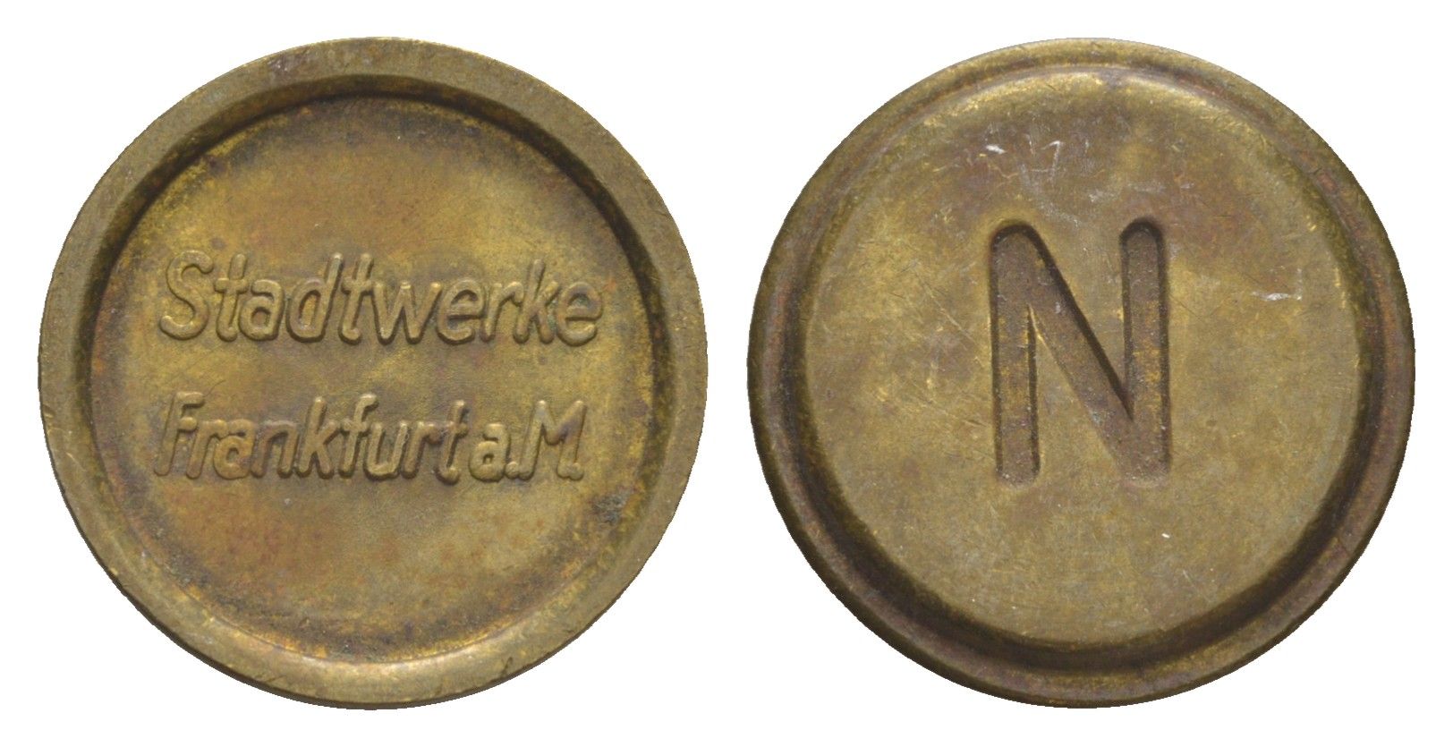 Германия жетон компании "Stadtwerke Frankfurt" ND латунь 4636-1023