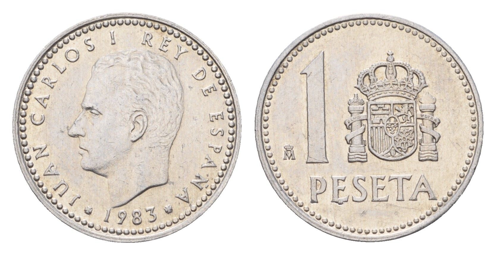 Испания 1 песета 1983 M, Хуан Карлос I (1975-2014) KM 821 алюминий 187-1122