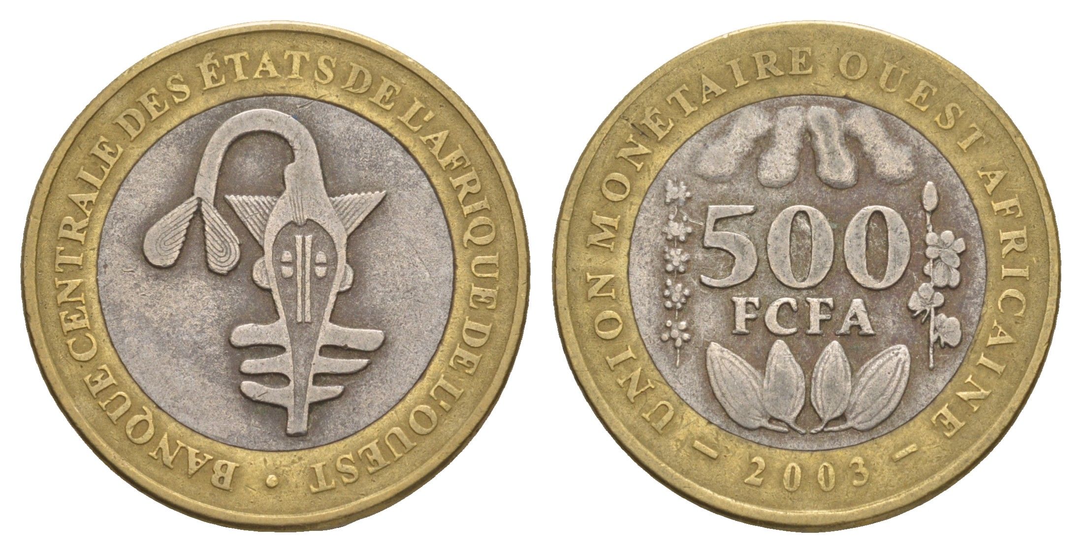 Западная Африка (BCEAO) 500 франков 2003 KM 15 биметалл 4656-941