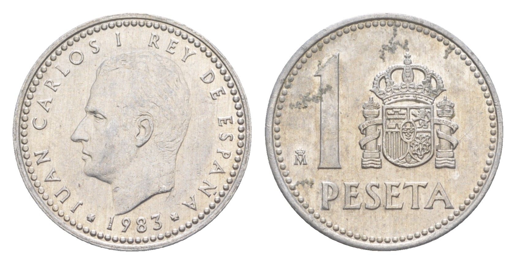 Испания 1 песета 1983 M, Хуан Карлос I (1975-2014) KM 821 алюминий 4623-732