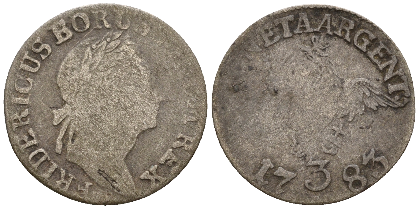 Пруссия 3 гроша 1783 Е, Фридрих II Великий (1740-1786) C # 21 серебро 220-756