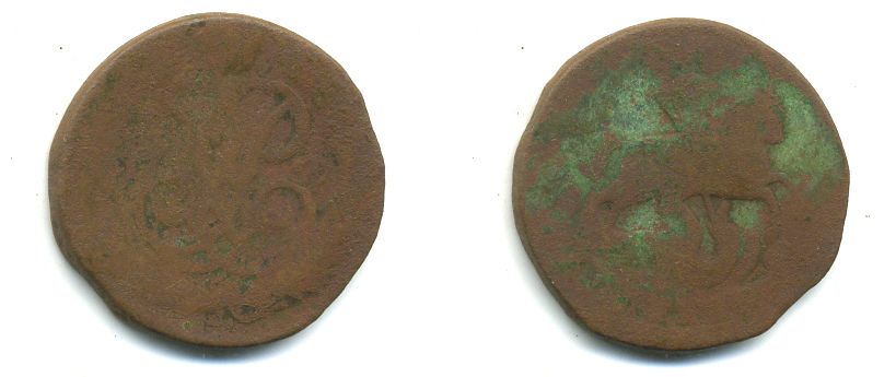 РОССИЯ 1 КОПЕЙКА 17XX медь 61-154