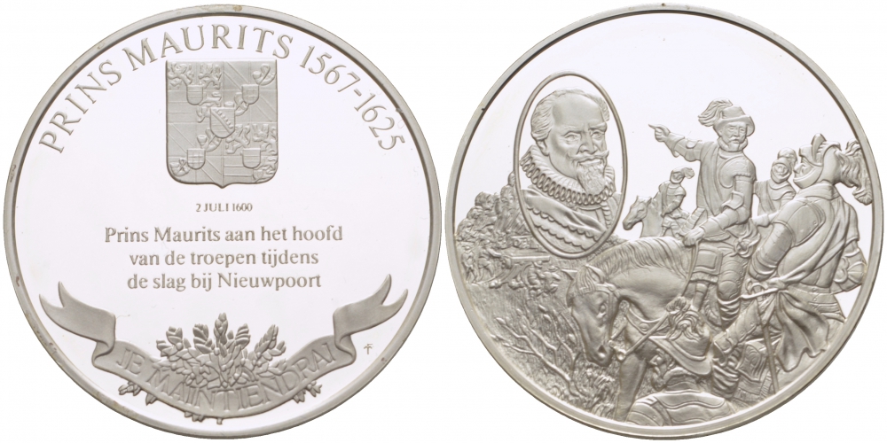 Нидерланды медаль ND серия великие правители, король Вильгельм III (1817-1890), 36 мм, 17,5 гр  серебро  PROOF  1082-8-32