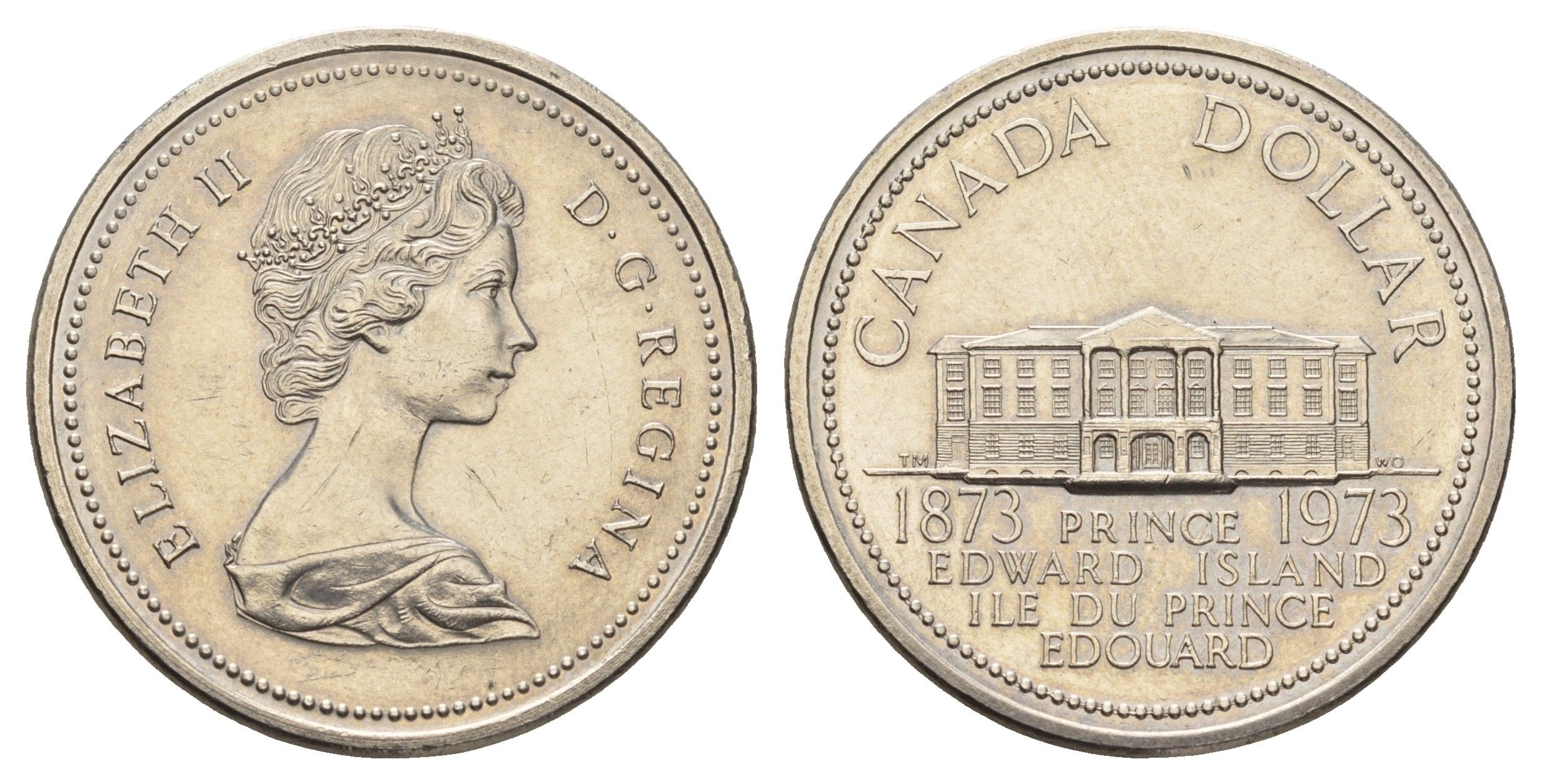 Канада 1 доллар 1973 100 лет со дня присоединения провинции остров Принца Эдуарда (1873-1973) KM 82 никель UNC 4565-1041