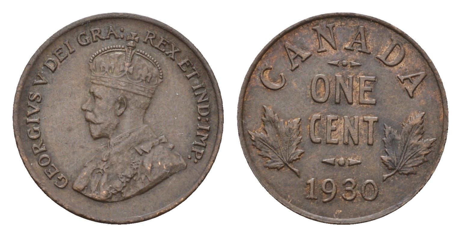 Канада 1 цент 1930 Георг V (1910-1936) KM 28 бронза 75-1527