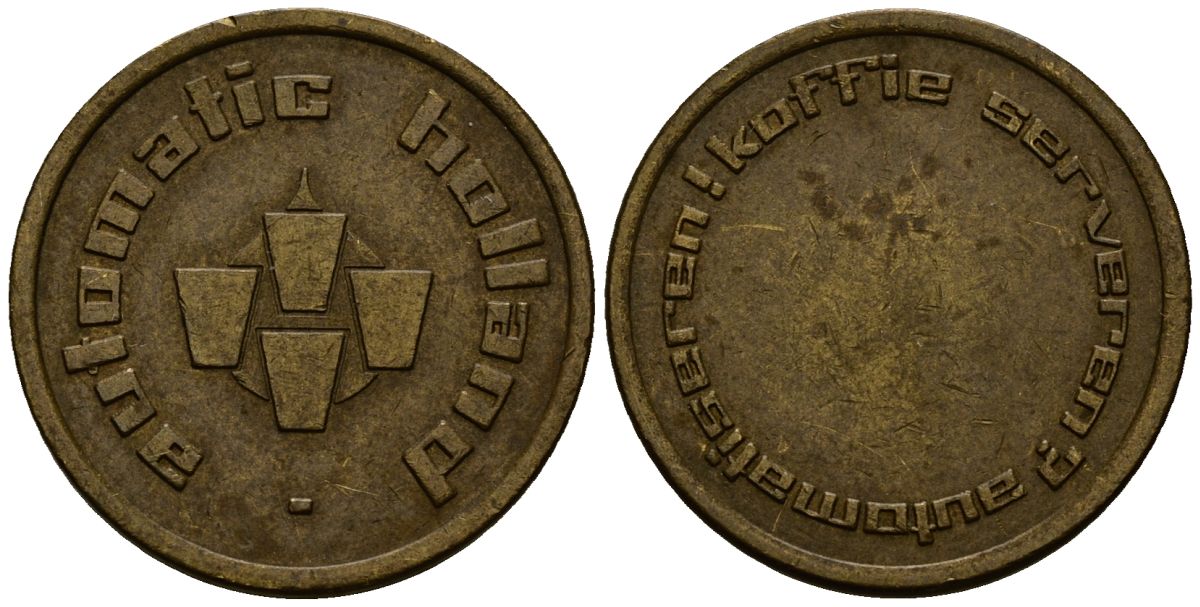 Нидерланды жетон ND жетон кофемашины - Douwe Egberts латунь 4167-426