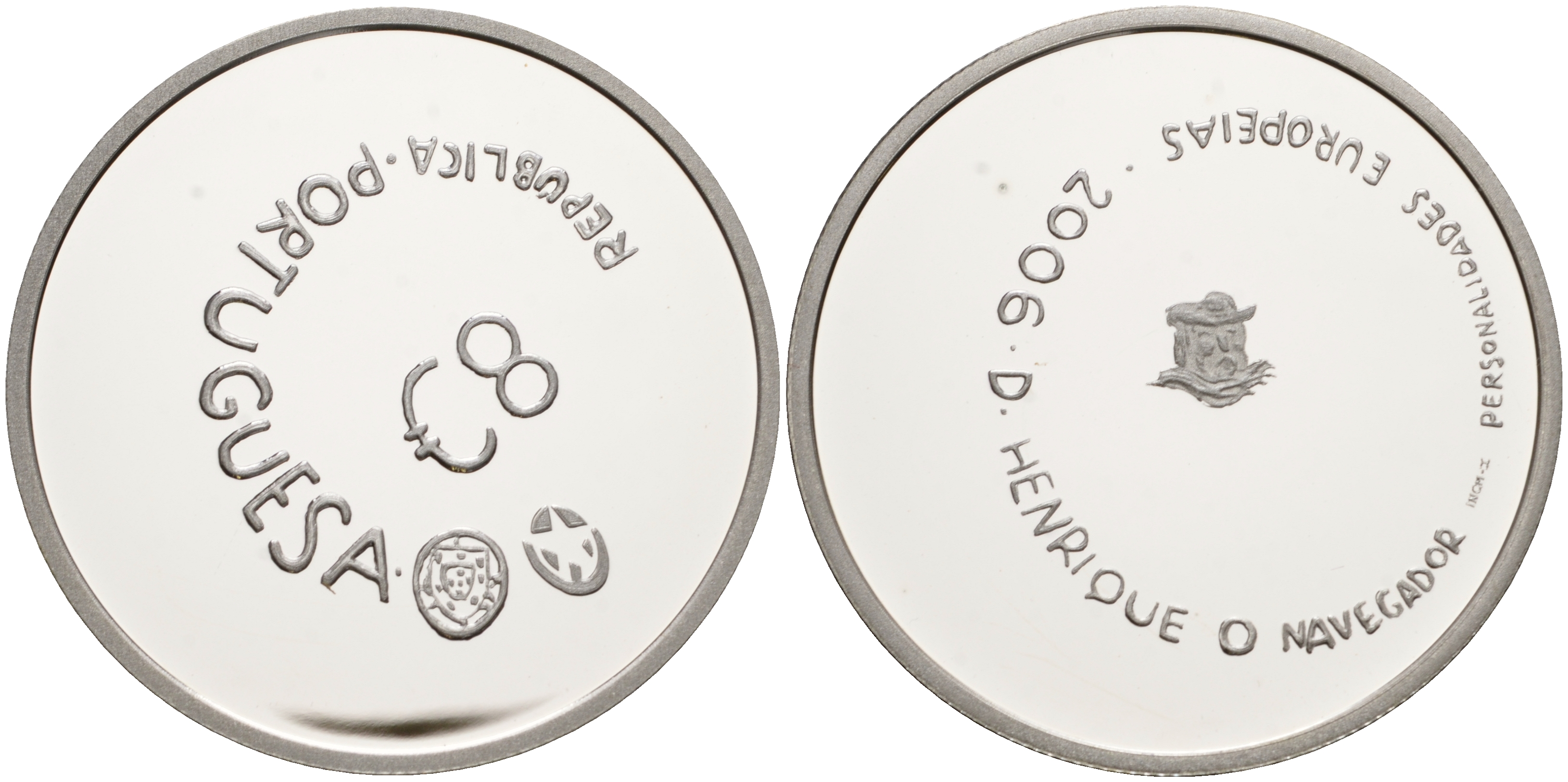 Португалия 8 евро 2006 принц Генрих Мореплаватель KM 776a серебро PROOF 11-171-42