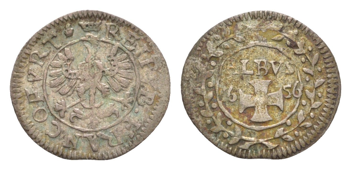 Франкфурт 1 альбус 1656 KM 108.2 серебро 1515-714