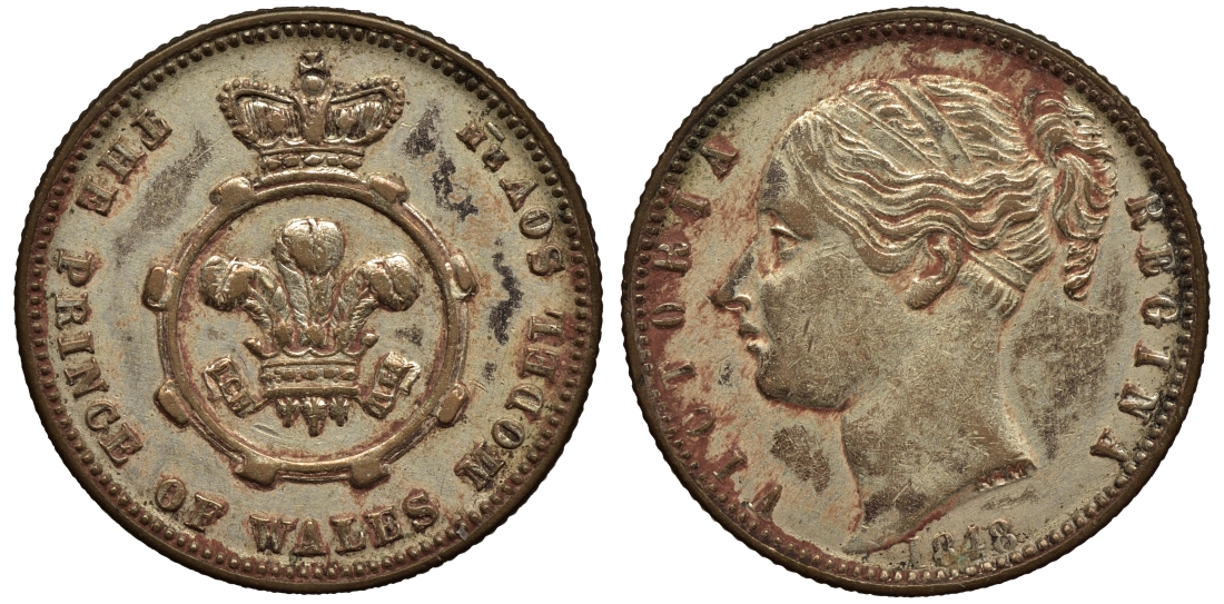 АНГЛИЯ МЕДАЛЬ 1848 ПРИНЦ УЭЛЬСКИЙ КОРОЛЕВА ВИКТОРИЯ ДИАМЕТР 22 ММ. ВЕС 3,61 ГР. бронза, посеребрение 106-826