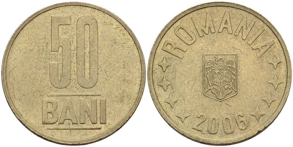 РУМЫНИЯ 50 БАНИ 2006 KM 192 латунь 4519-114