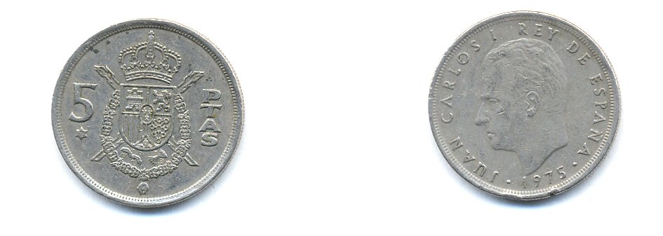 ИСПАНИЯ 5 ПЕСЕТ 1978 KM 807 медно-никель 54-1727