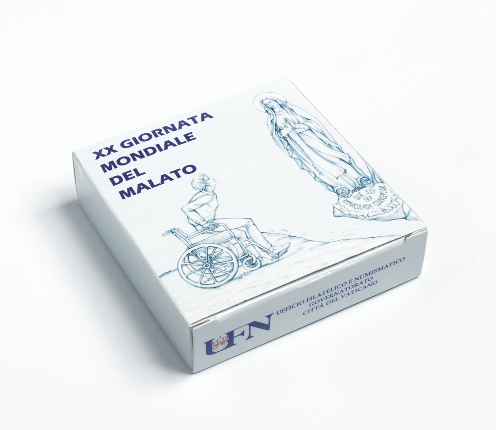 Ватикан 10 евро 2012 всемирный день исцеления больных, в оригинальной коробке, сертификат серебро PROOF 5-6-4-15