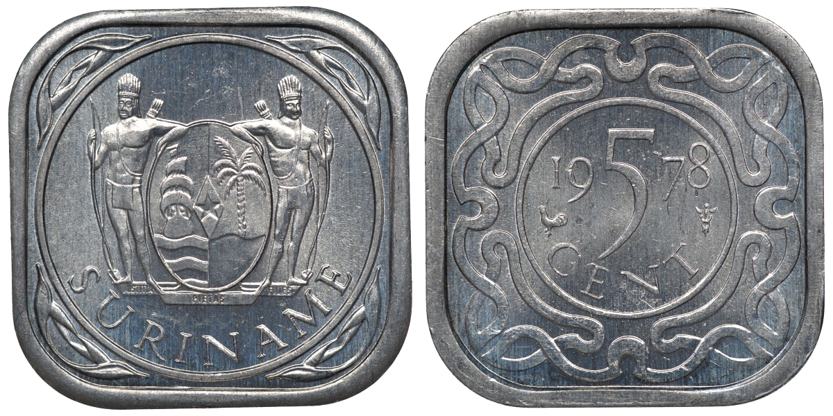 Суринам 5 центов 1978 KM 12.1a алюминий UNC 4118-542