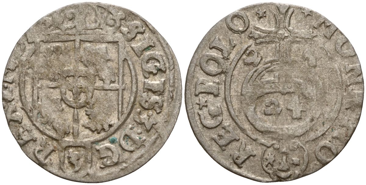 Польша 3 полкера (3 полторака - 1 крейцер) 1624 Сигизмунд III Ваза (1587-1632) Gorecki B.24, KM 41 серебро 4160-149