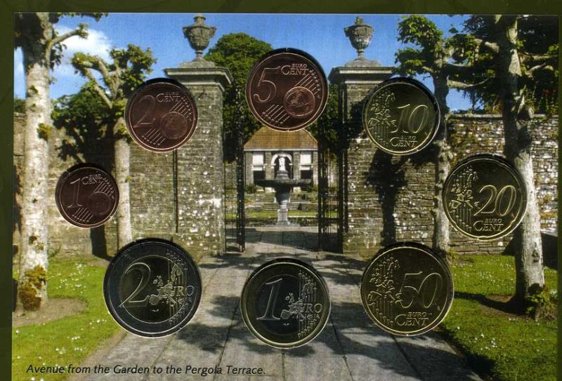 Ирландия набор из 8 евромонет 2005 официальный набор в оригинальном картонном буклете KM MS14 UNC 6-5-2-22