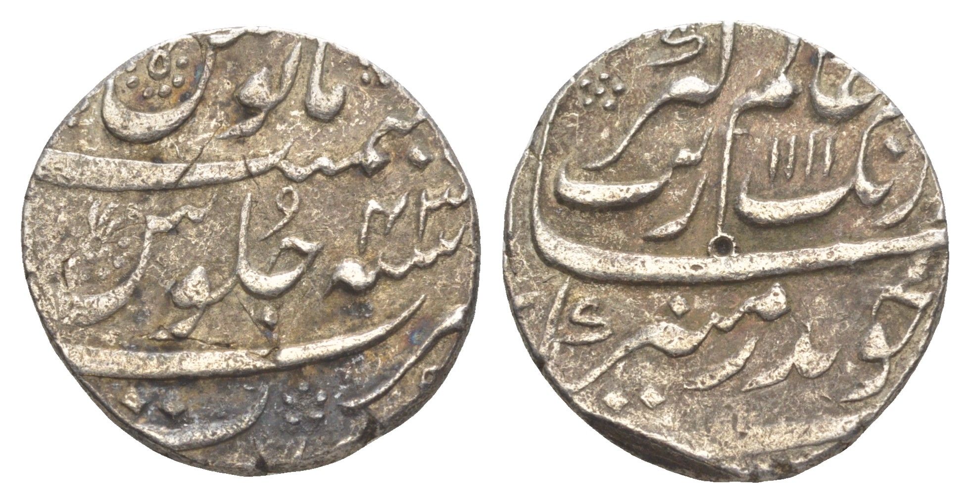 Индия, Империя Великих Моголов 1 рупия 1701 AH 1113, Аурангзеб (Аламгир Аурангзеб) ( 1658-1707 ) KM?300.116 серебро 1516-1311