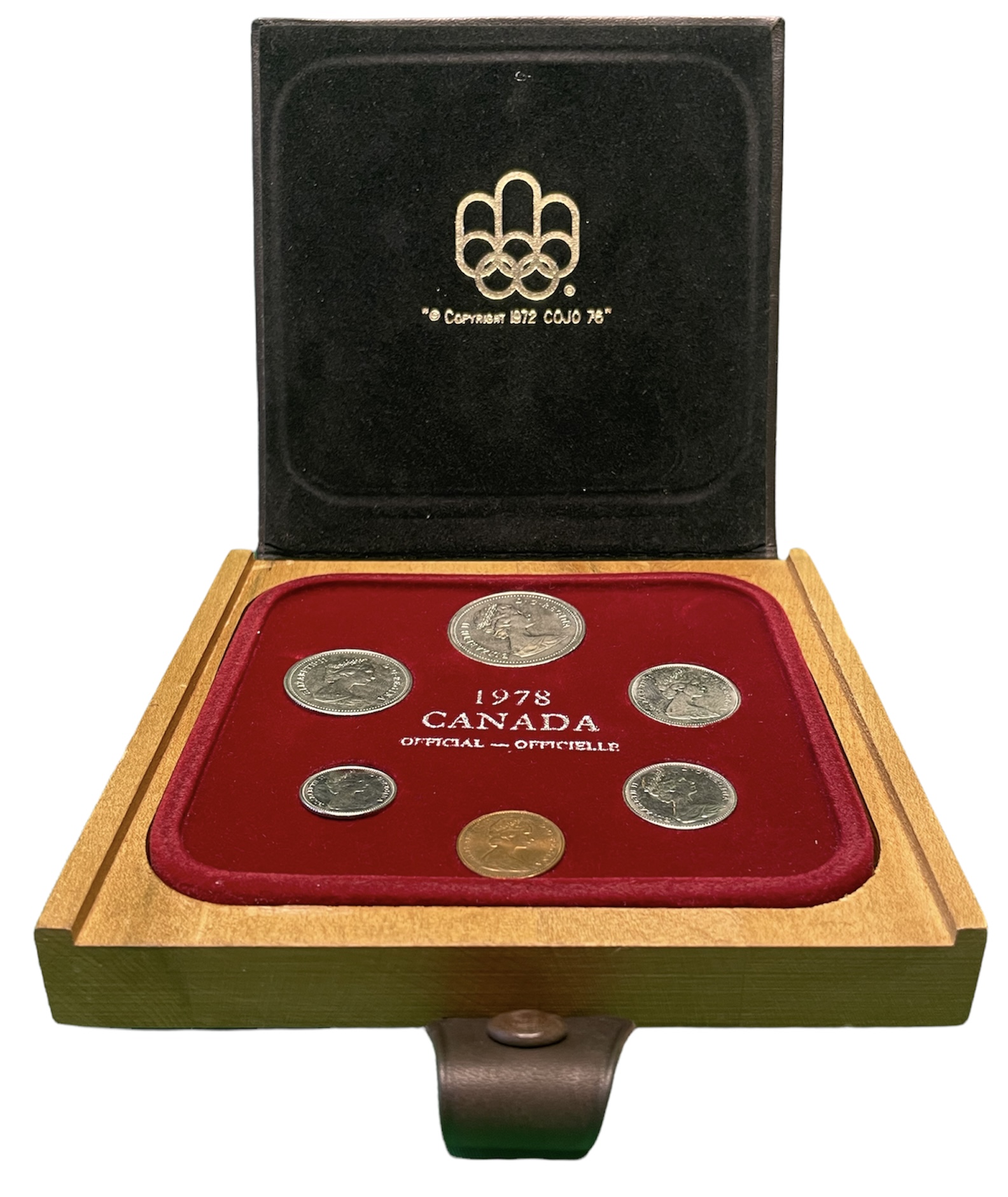 Канада набор из 6 монет 1978 официальный набор, в деревянной коробке UNC 1-6-4-33