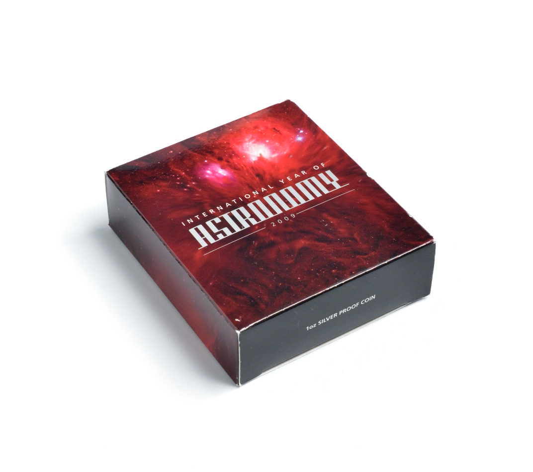 Австралия 1 доллар 2009 Международный год астрономии, цветная эмаль серебро PROOF 8-1-05-07