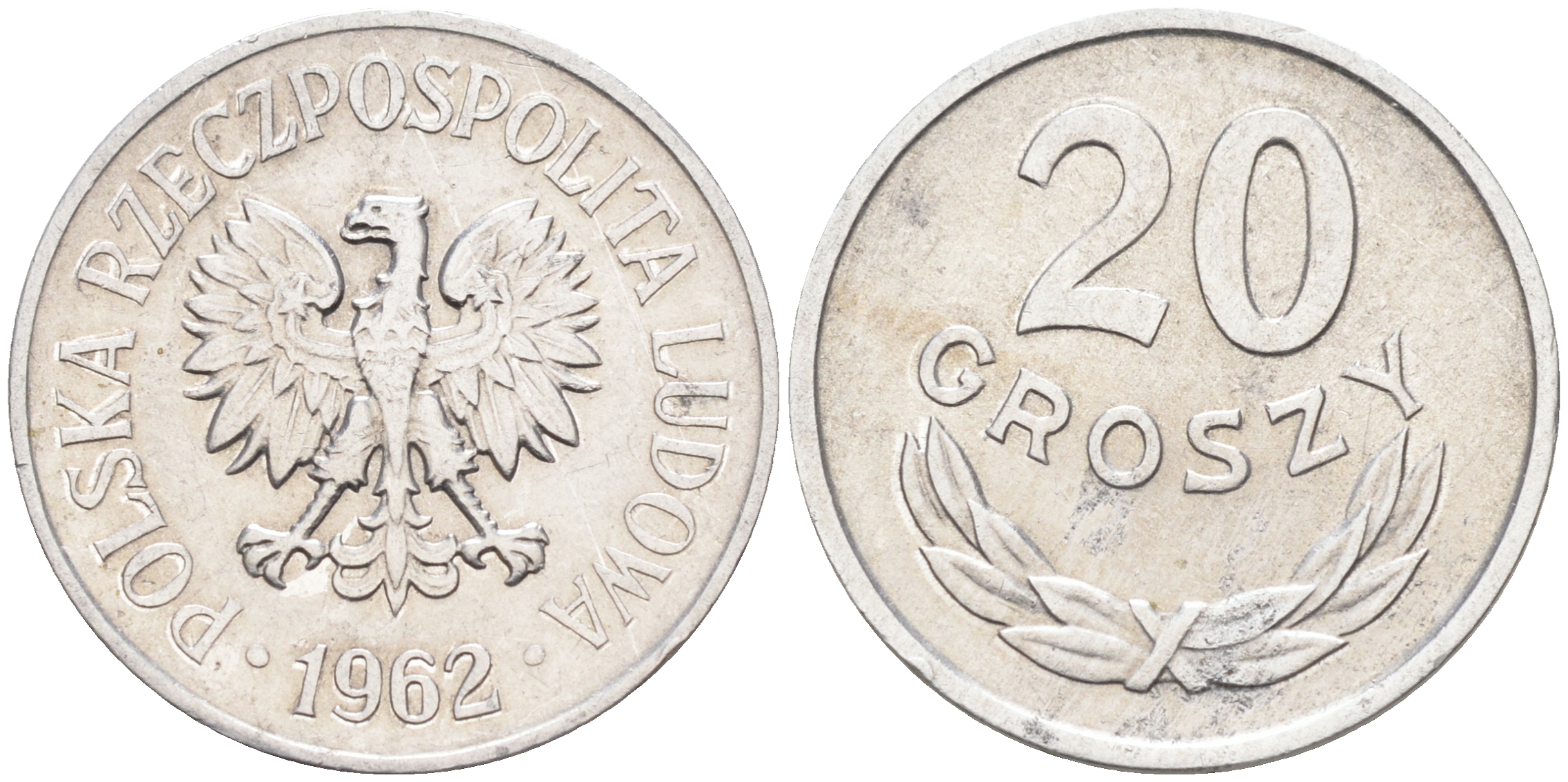 Польша 20 грошей 1962 MW KM А47, Parchimowicz 208c алюминий 4174-666