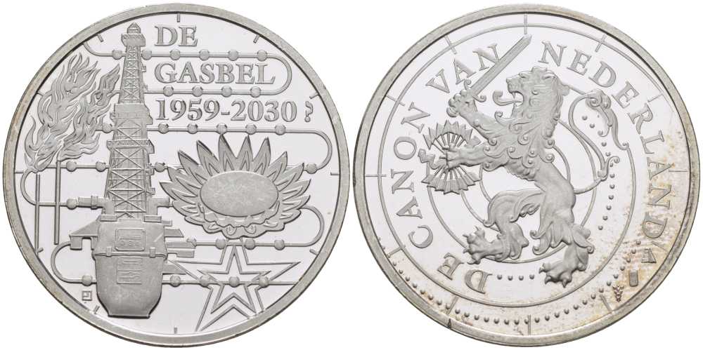 НИДЕРЛАНДЫ МЕДАЛЬ СЕРИИ ИСТОРИЯ НИДЕРЛАНДОВ, ДОБЫЧА ПРИРОДНОГО ГАЗА, ДИАМЕТР 30 ММ., ВЕС 9,43 ГР. медно-никель 1076-6-61