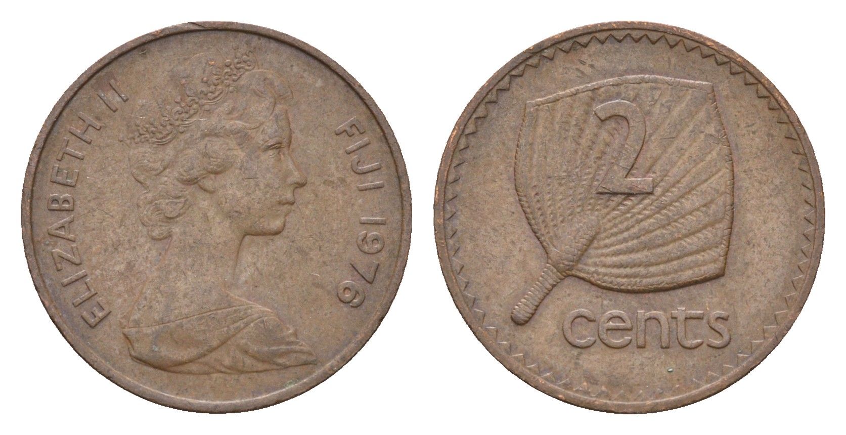 Фиджи 2 цента 1976 KM 28 бронза 4697-666