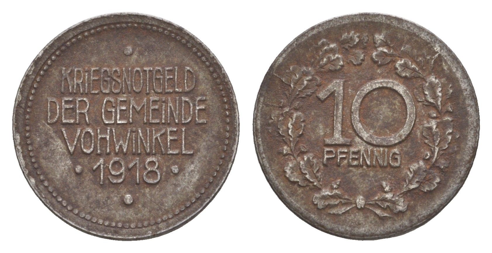 Фовинкель 10 пфеннигов 1918 Funck 564.5, Men18 32415.5 железо 4643-1025